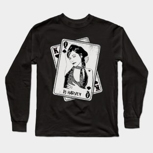 Retro Pj Harvey 80s card Style Long Sleeve T-Shirt